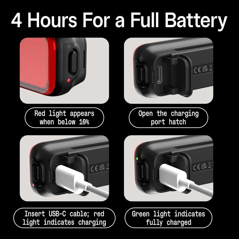 Knog Blinder Link Tail Light - 100 Lumen Bike Light, 50 Hour Runtime, Low Battery Indicator, Powerful Bike Light - Image 5